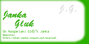 janka gluk business card